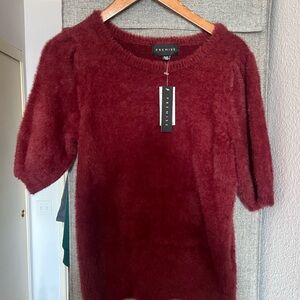 Maroon fuzzy sweater medium